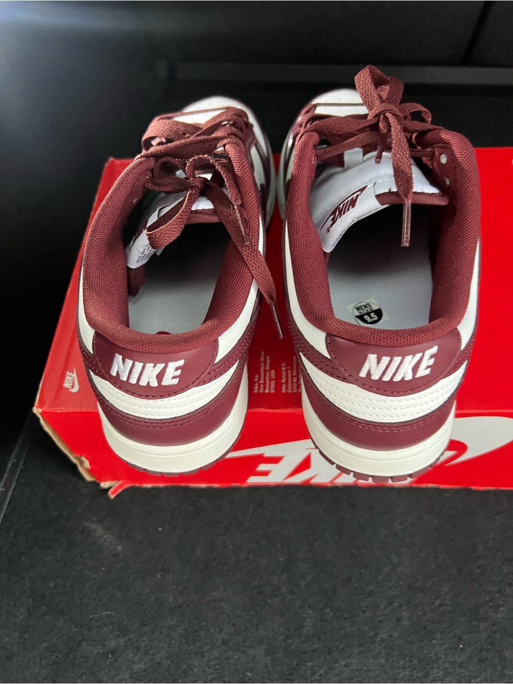 Nike Dunk Low Retro Redwood White Gym Red DV0833-115 Men's Size 9.5 New No Lid! - Picture 6 of 7